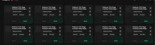 Checkout screenshot: Pokémon TCG: Mega Evolution-Delta Reign at Pokémon Center