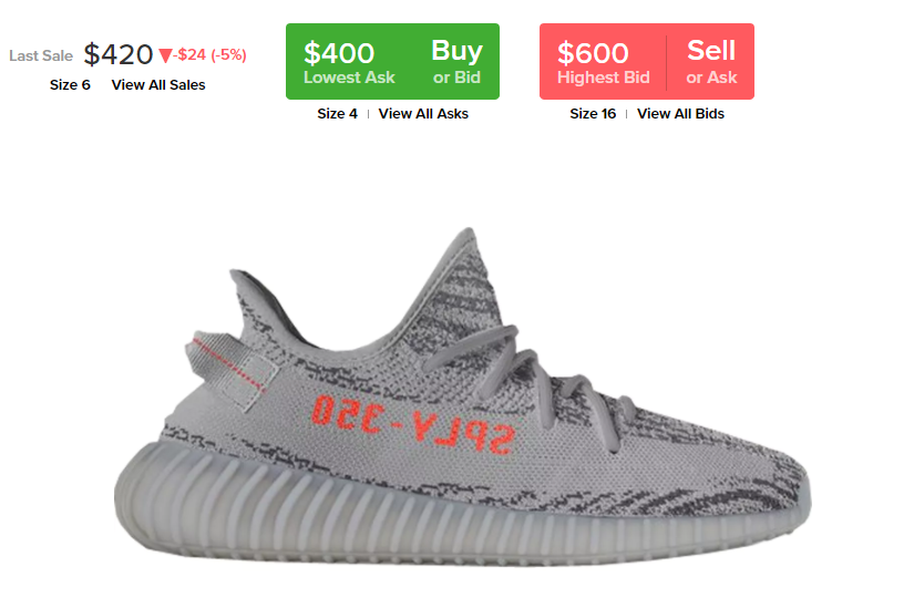 highest price yeezy