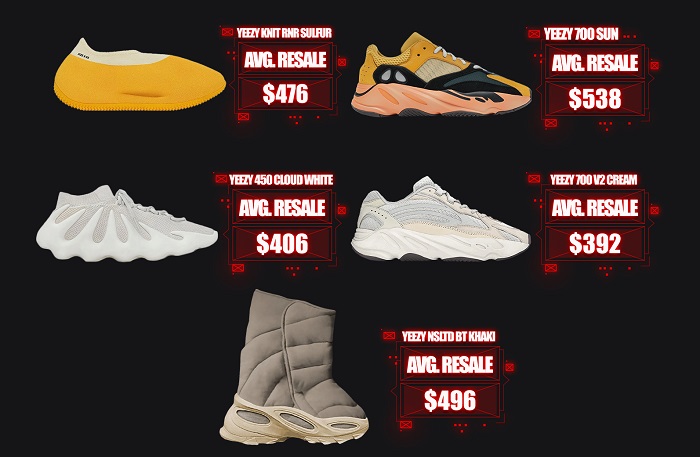 yeezy resale prices avg resale