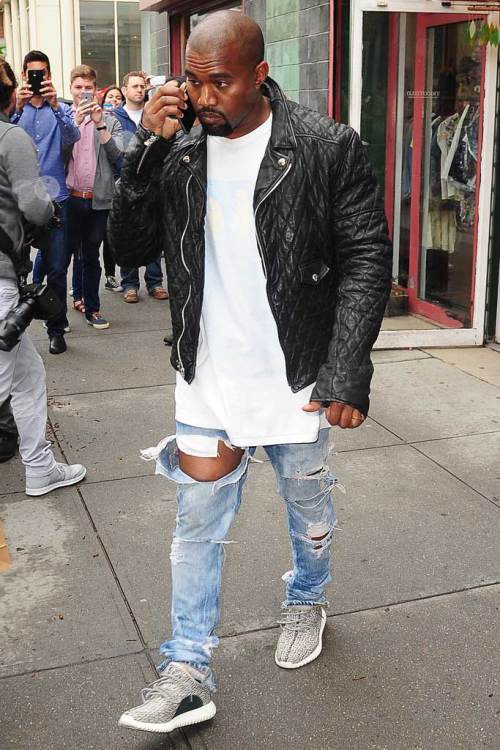 Kanye West In Yeezy Boost 350 V2