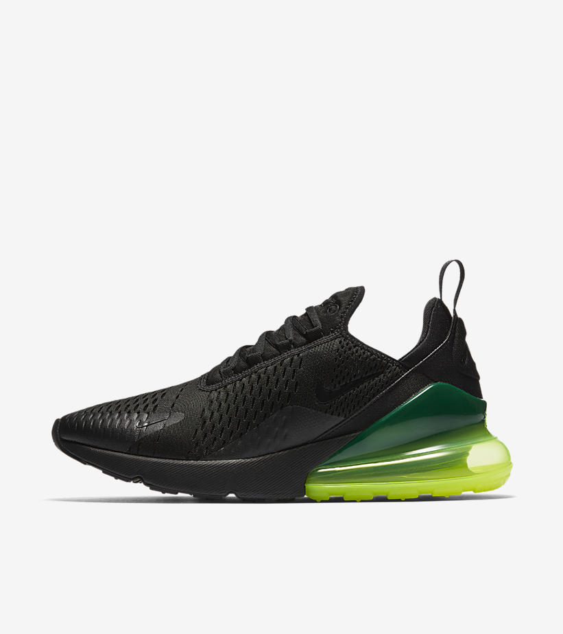 nike air 270 green and black