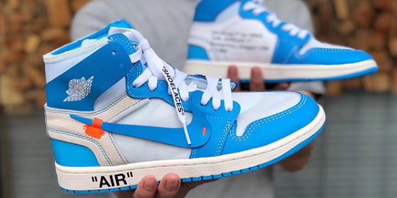 UNC off white air jordan 1