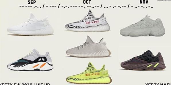 2018 yeezy line up 2018 yeezy line up