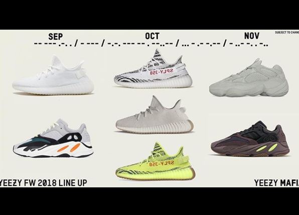 yeezy 2018 lineup