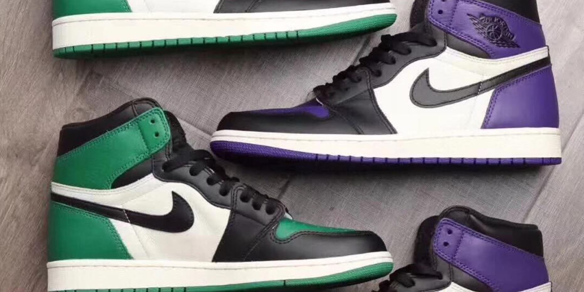 air jordan 1 court purple pin green