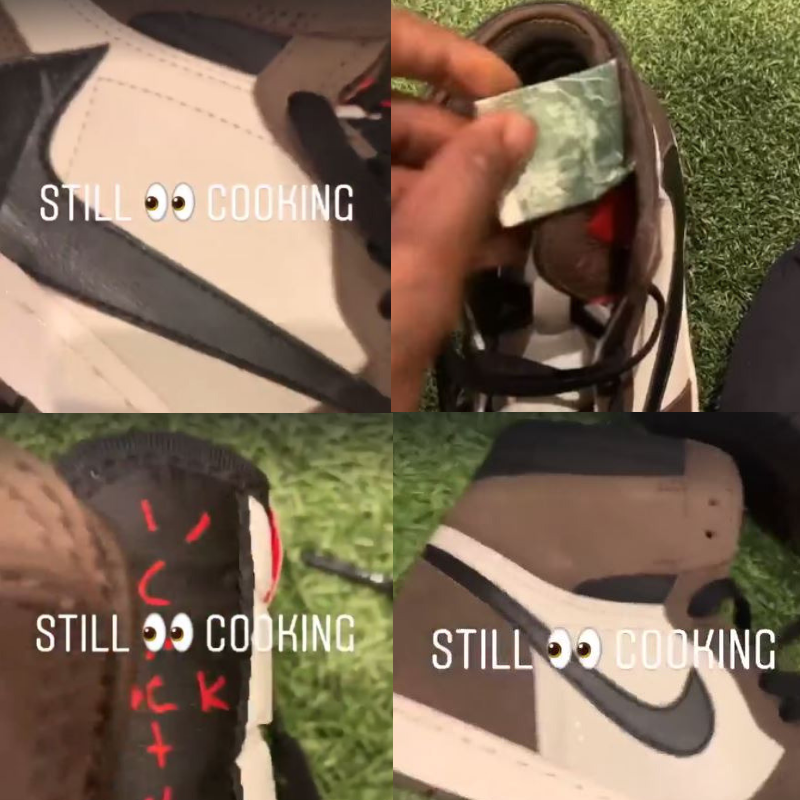 Peep the Travis Scott Air Jordan 1 Cactus Jack Backwards Swoosh