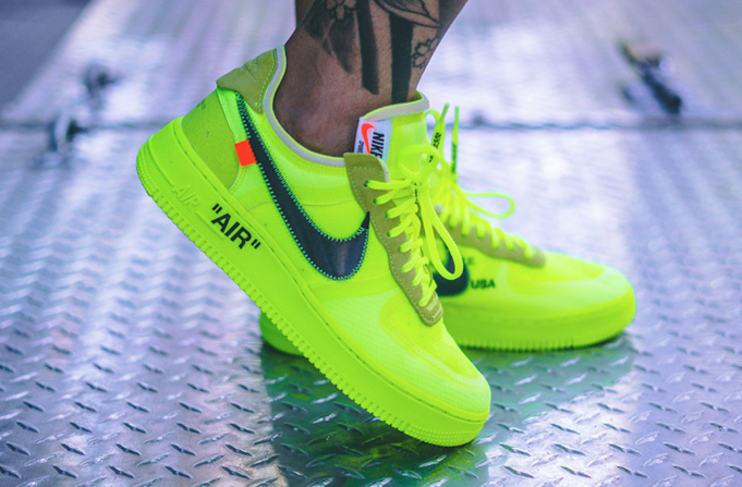yellow air force 1 off white