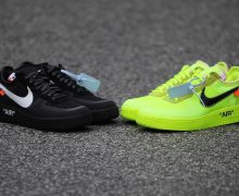 off white nike air force 1 black volt