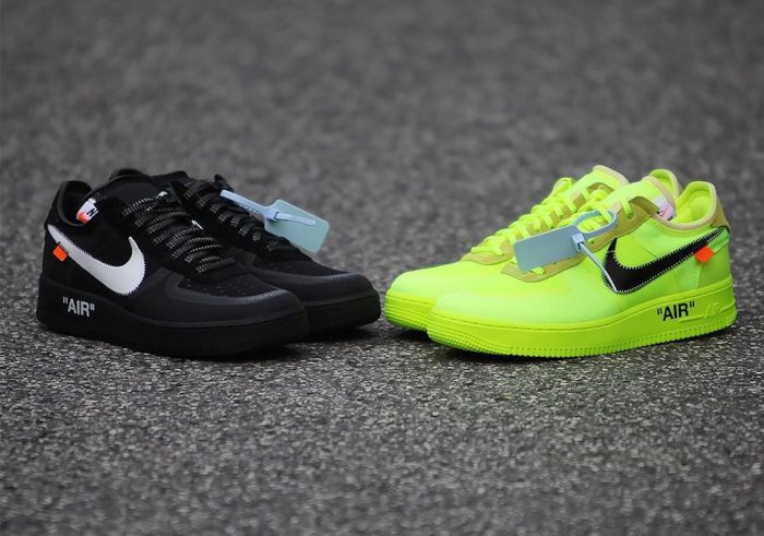 off white nike air force 1 black volt off white nike air force 1 black volt