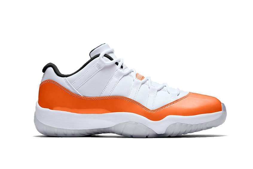 air jordan 11 orange and white