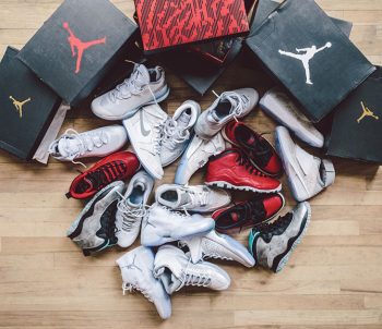 Pile of Air Jordan Sneakers copped using a sneaker bot