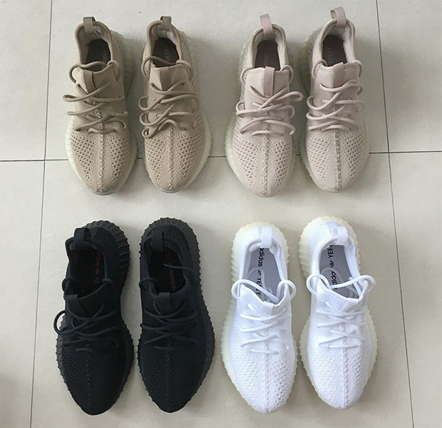 The 4 colorways of the Yeezy Boost 350 V3