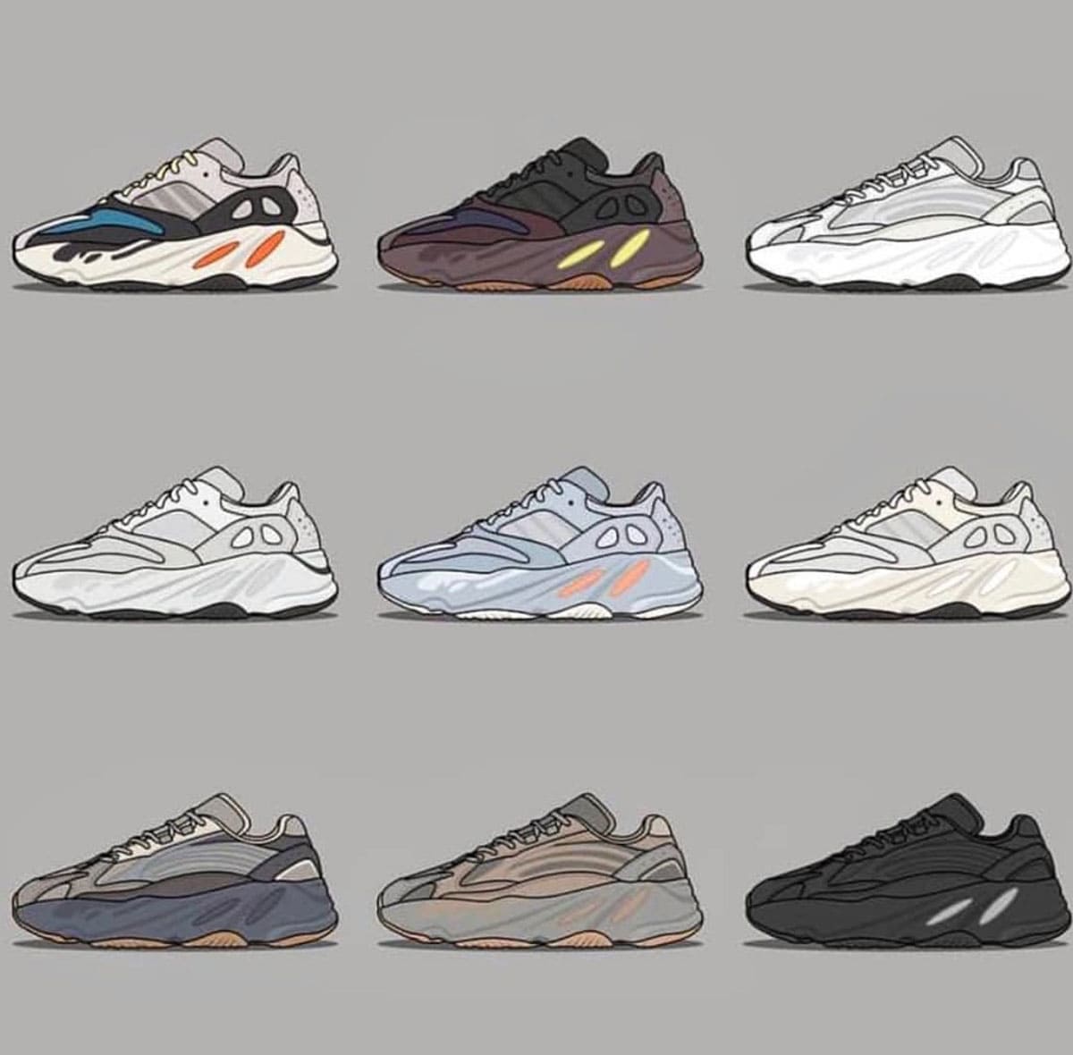 yeezy boost 700 colors