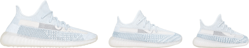 Yeezy Cloud White Family sizing