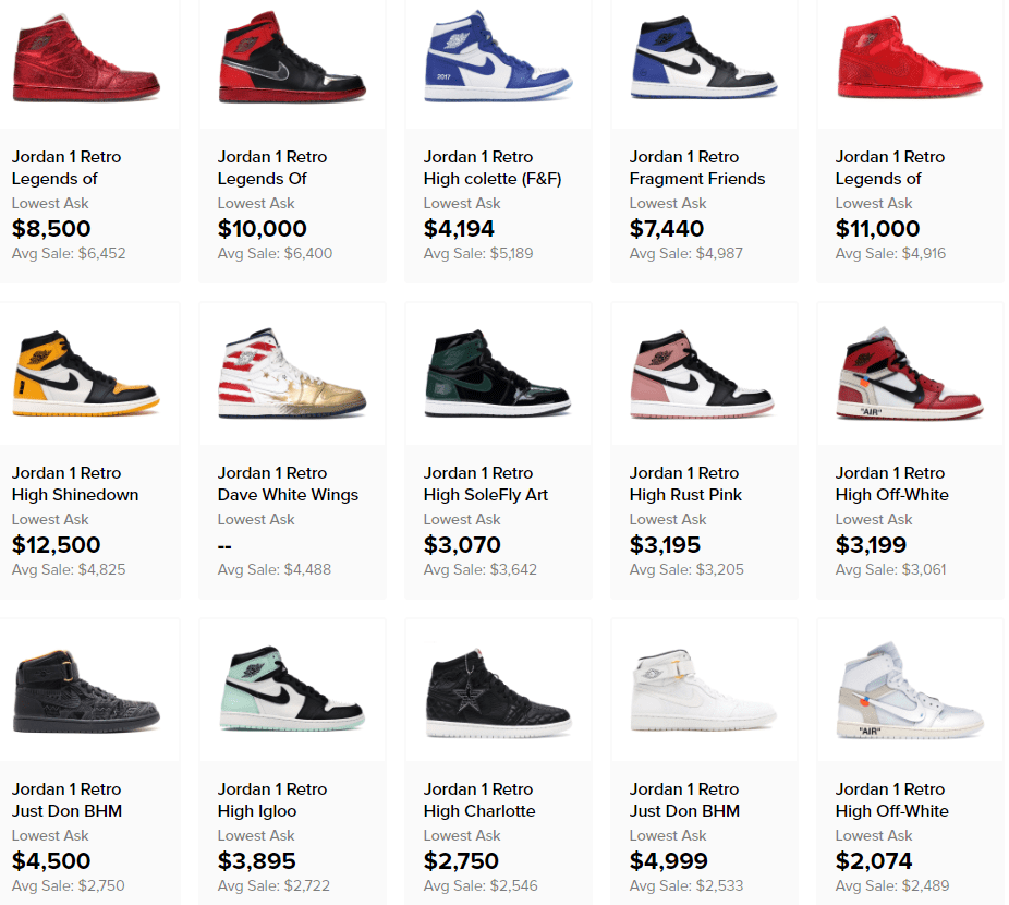 jordan 1 resale value