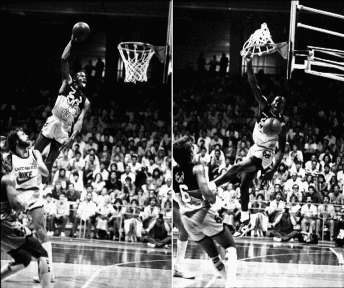 Michael Jordan Shattered Backboard moment