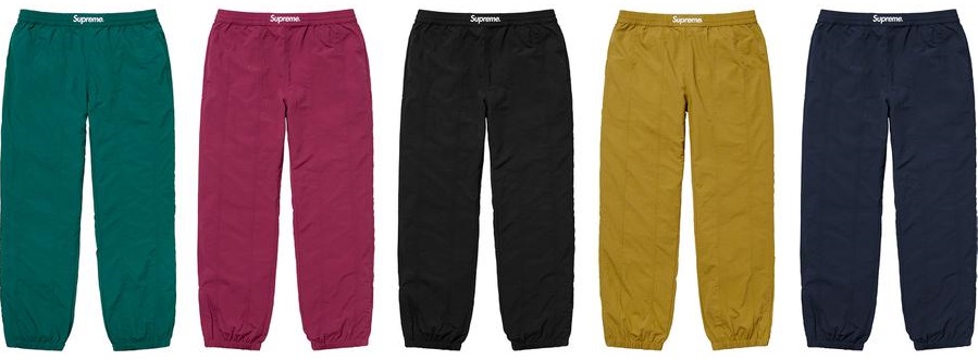 supreme paneled warm up pant