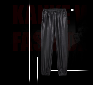 Kanye West Fashion influence leather joggers NSB