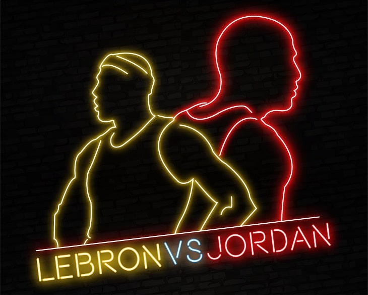 Lebron James and Michael Jordan -