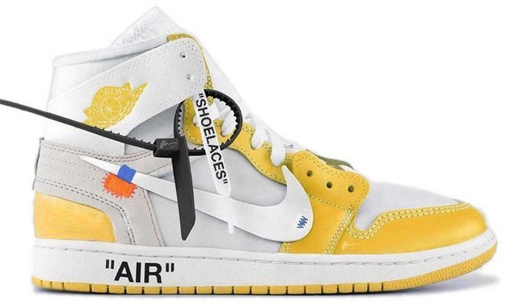 canary yellow off white jordan 1 price