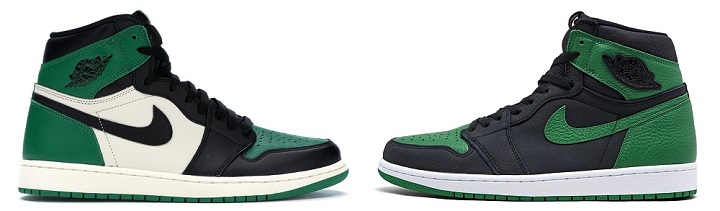 AJ1 Pine Green 2018 vs 2020