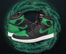 AJ1 Pine Green On Pine Leaves