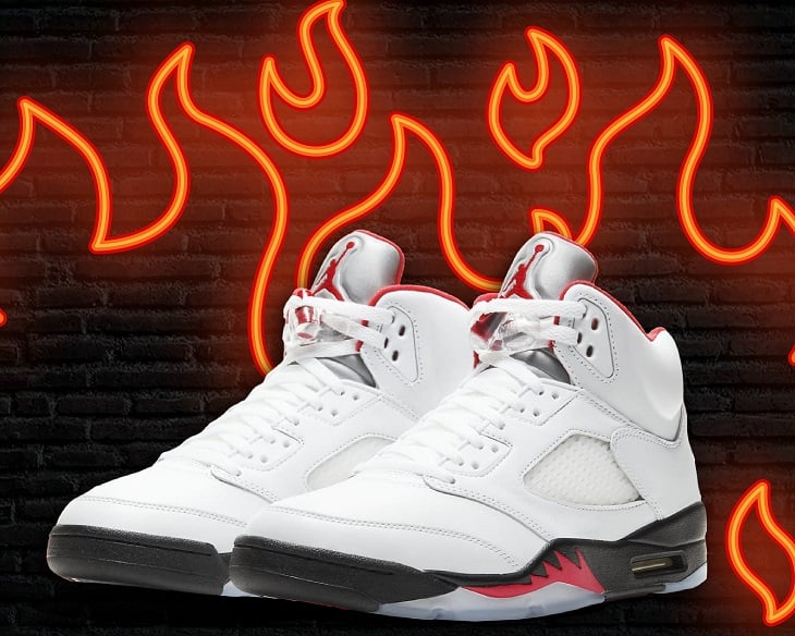 25 air jordan v fire red