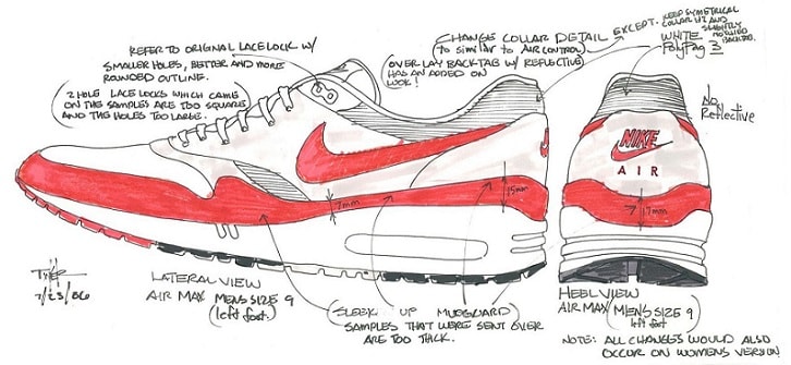 Air Max 1 Tinker Hatfield Sketch