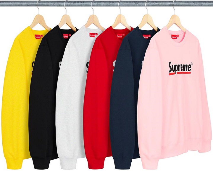 Supreme Drops - Underline Logo Crewneck