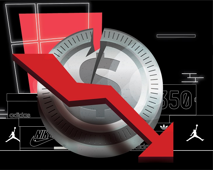 Sneaker Brands Financial losses Graphic