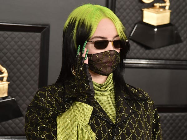 billie eilish face mask trend