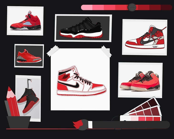 red jordan top