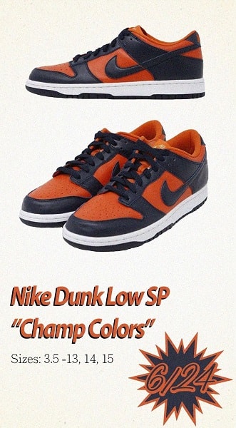 nike dunks champs infographic