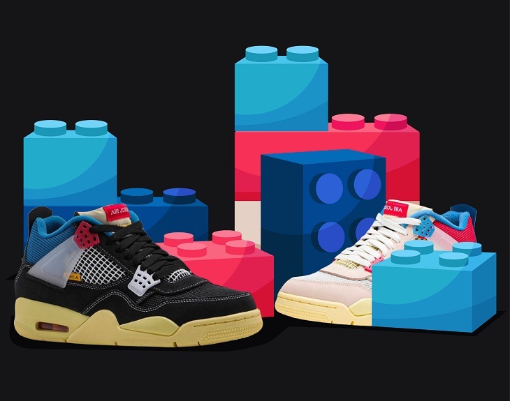 Union Jordan 4 color block