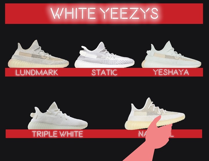 all types of yeezy 35