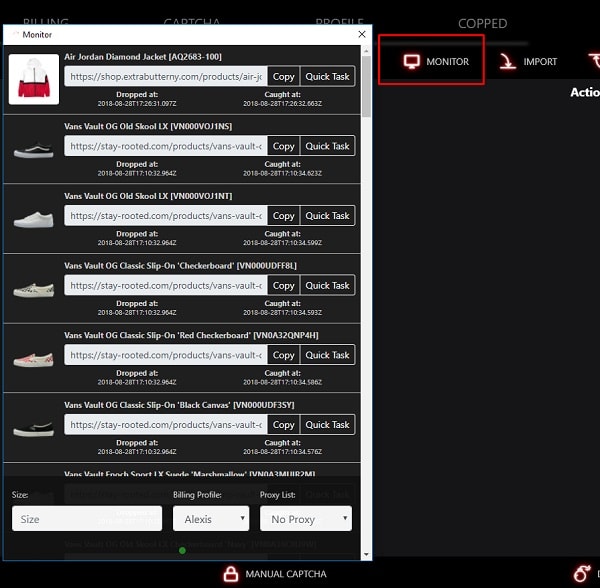 Sneaker Bot Series NSB Bot Monitor