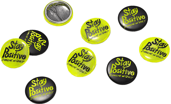 Supreme Chucky - Be positive buttons