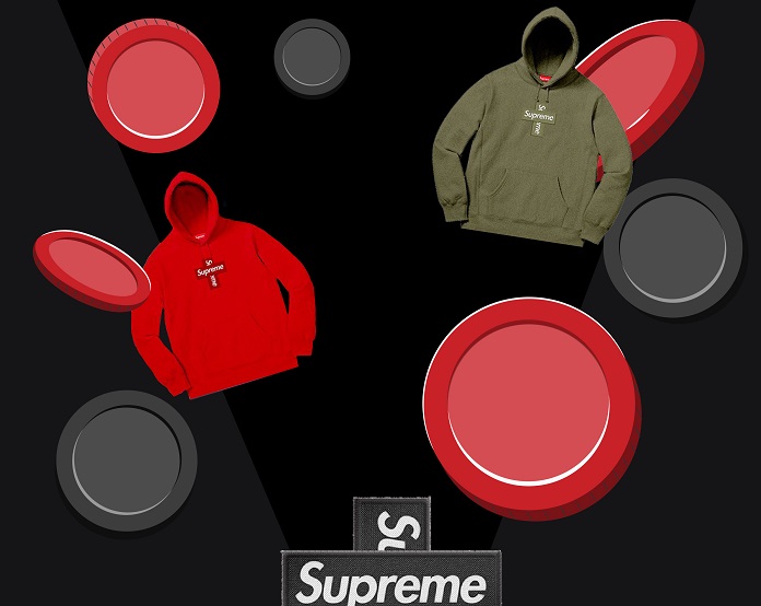 Supreme Cross Box Logo Hoodie Red Size L