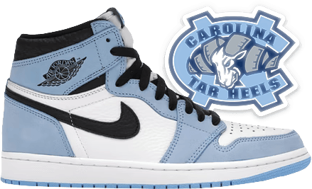 Tar heel jordan best sale 1