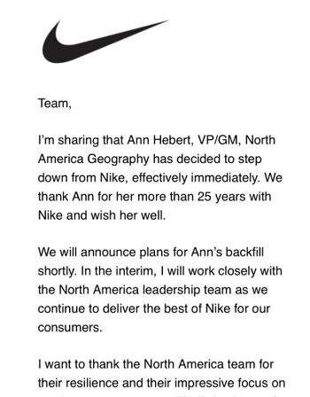 Nike VP Resigns - Backdoor shoes