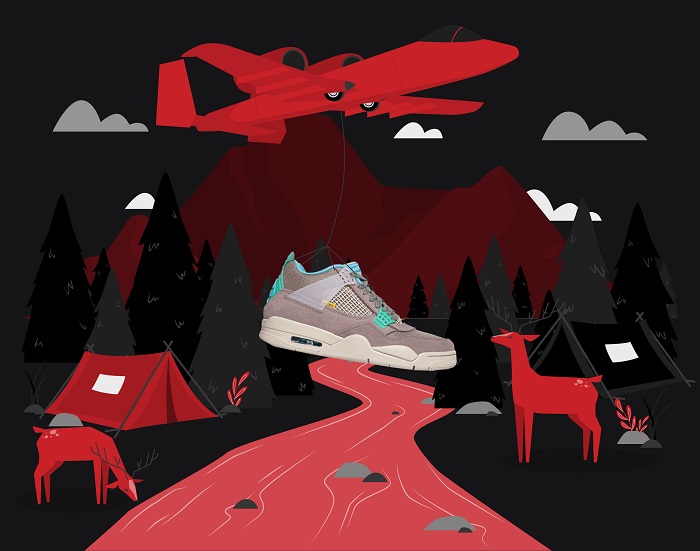 Union Air Jordan 4 Tent and Trail