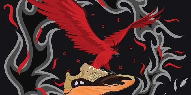 Yeezy 700 v1 enflame amber 2021