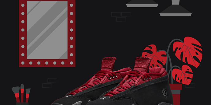 Jordan 14 red lipstick