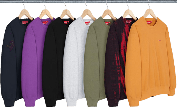 Supreme Clarks and small bogo crewneck