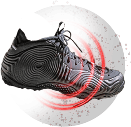 CDG Nike foamposite black