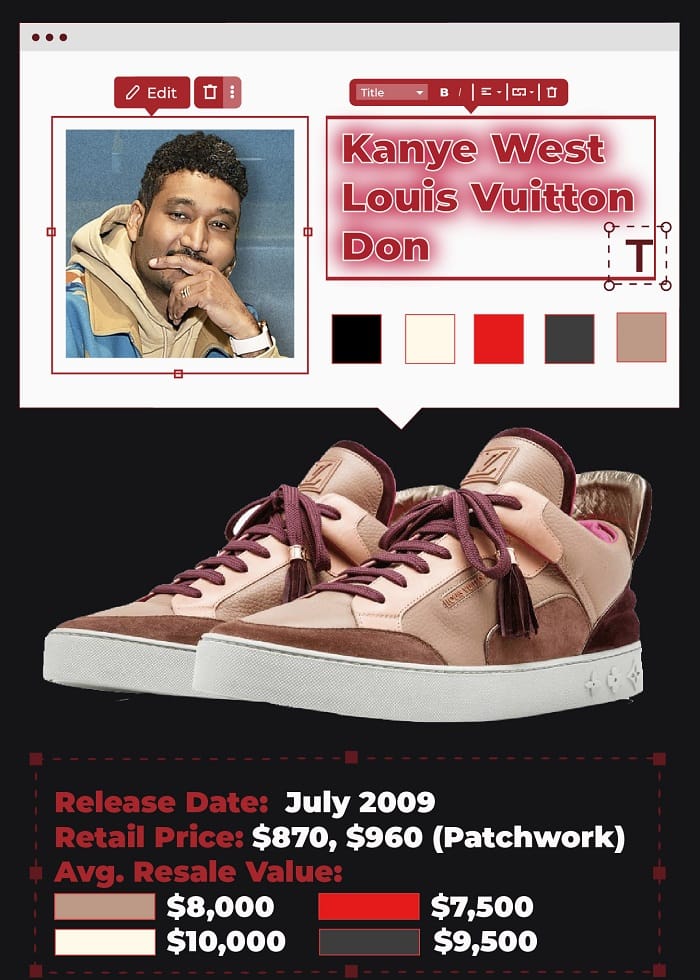 My most expensive sneakers yet  Kanye West Louis Vuitton Don Patchwork 