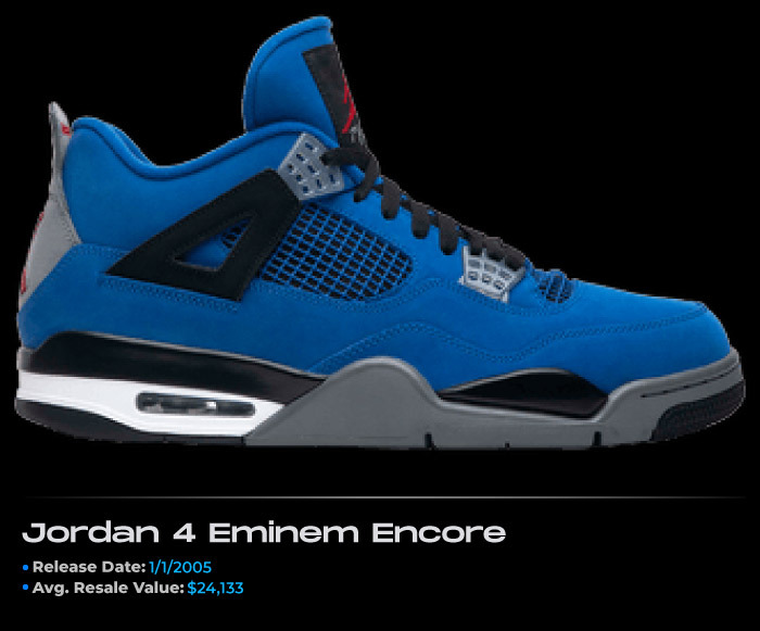 Blue Jordans NSB Jordan 4 Eminem Encore