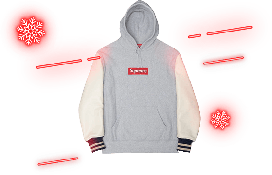 CDG supreme box logo hoodie