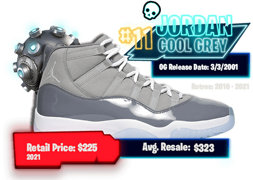 Jordan 11 Cool Grey fortnite jordans