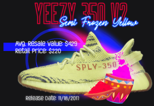 Yeezy 350 V2 Semi Frozen Yellow - colorful yeezys
